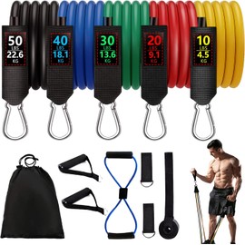 Jasonwell Bandas de Resistencia - Ligas de Resistencia Bandas Elasticas Fitness Bandas de Resistencia para Ejercicio para Entrenamiento de Resistencia Deportes Gym en Casa Pilate
