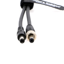 Alvin's Cables Locking DC Barrel Power Cable Lock DC 5.5 2.1 to DC for Video Devices PIX E7 PIX E5 7 Touchscreen Display Hollyland Mars 400s 17.7in/45cm