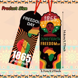 BAISDY 100Pcs Juneteenth Bookmarks Juneteenth Party Favors for Freedom Day Gift Party Supplies