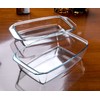 Rectangular Tempered Glass Casserole Dish with Glass Cover - Oven,