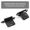 Pack of 8 Small JANDH 1.4 mm Black Mini Hinges,