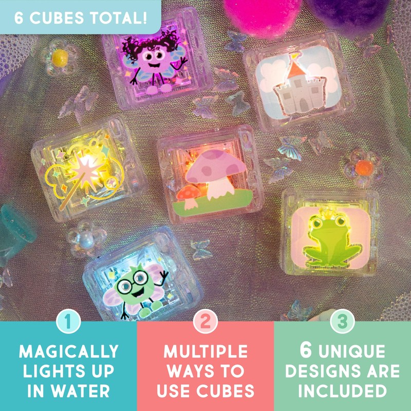 Glo Pals Water-Activated Light-Up Cubes for Bathtime and Sensory Play