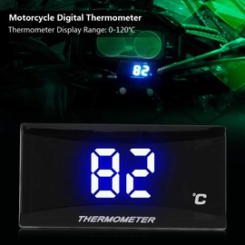 KIMISS Motorcycle Digital Water Thermometer Gauge Blue Light