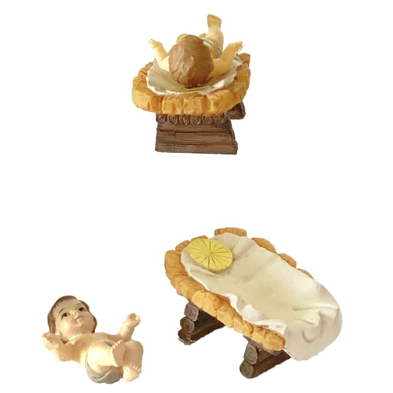 FADEDA 2 x Baby Jesus with bars, height: 15 cm,