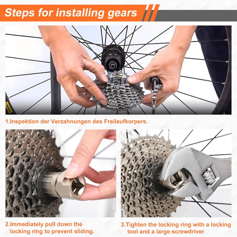 TYBYBB Bicycle Chain Whip with Sprocket Puller and Puller Universal