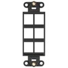 Leviton QuickPort Decora Insert, 6-Port, 41646-E, Black
