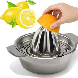 Orange Stainless Steel Manual Citrus Juicer