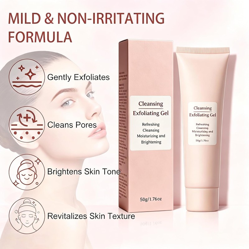 Cleansing Exfoliating Gel, Gentle Face & Body Peeling (1 Pcs)