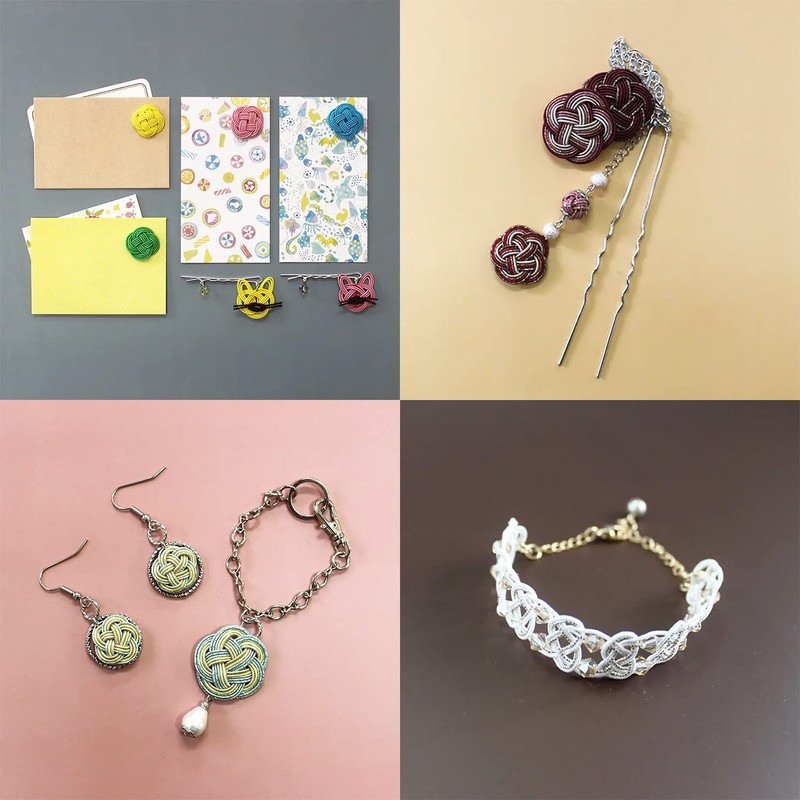 Piece MIZUHIKI Mizuhiki Assorted Set with Leaflet, 3 Colors Each