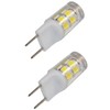 HQRP 2-Pack G8 Bi-Pin 17 LEDs Light Bulb SMD 2835