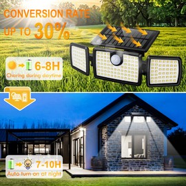 MIHANI Solar Lights Outdoor, Solar Motion Deck Lights Outdoor for Deck with High Brightness, Larger Built-in Tempered Glass Solar Panel, Sensitive PIR Motion Inductor (Non-Remote,1 Pack)