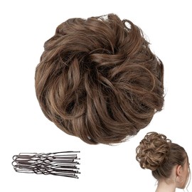 Hairpiece Hair Scrunchie Updo Bun Hairpiece, Scrunchie with Hair, Hairpiece with 10 Hairpins