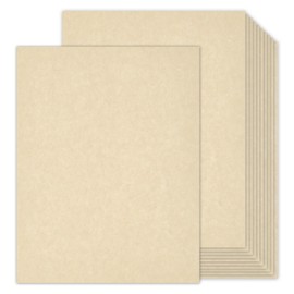 100 Sheets Cream Parchment Paper, Goefun Off White Parchment Cardstock 8.5 x 11, 65lb Cover (180 gsm) Ivory Blank Certificate Paper Cardstock for Invitations, Crafts, Menus, DIY Cards