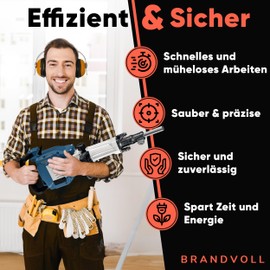 Brandvoll® SDS Max Ground Nail Driver Perfect for Countersinking Deep Soil, Ground Spikes, Rod Earths. L 250 mm, Ø 25 mm Outside, Diameter 20.8 mm Inside