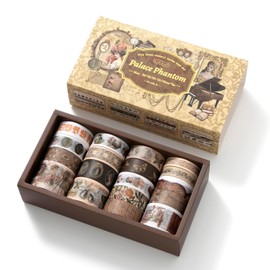 18 Rollos Cinta Washi Vintage Victoriana Set Cinta para Diario para Manualidades y Journaling DIY Suministros de Scrapbooking Cinta Washi para Scrapbooking Cinta Decorativa