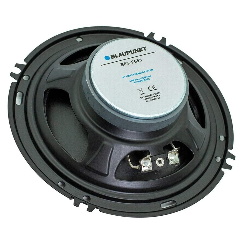 BLAUPUNKT BPS-E653 6.5" 3-Way Car Speakers 80W with Enhanced Clarity