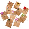 Pack of 10 Greeting Cards Set, Retro Kraft Paper Envelopes