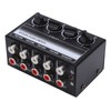 Stereo Mini Mixer Passive Audio Signal Controller 4 Channel Hub