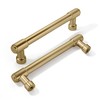 khtumeware 10 Pack Brushed Brass Cabinet Pulls 3-3/4 Inch(96MM) Hole