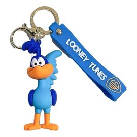 TCB Creations Road Cartoon Runner Bird 3D Characters Figure Silicone Charm Keychain