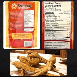 Canadian Vita Canadian Vita Canadian Ginseng Roots 227g - 5 Year Large Jumbo Size - Make Ginseng Soup - Energy | Focus | Immunity | Stress Relief