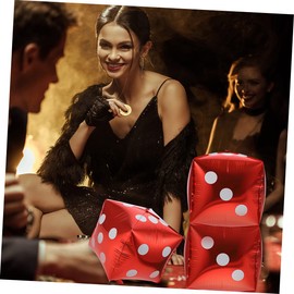 STOBOK 20pcs Dice Foil Balloons Premium Aluminum Cube Balloons for Game Night Party Decorations Birthday Supplies Theme Event Decor