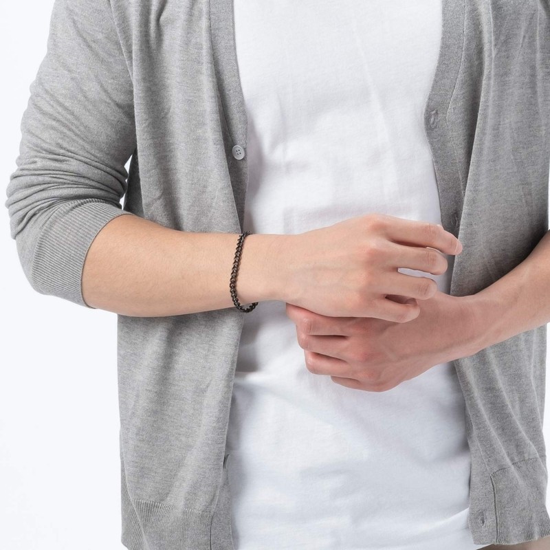 phiten Titanium Carbide Chain Bracelet