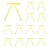 MECCANIXITY 50 Pcs 5x7 Twist Tie Bows Satin Ribbon Bows Wrapping Bows for Craft DIY Sewing Wedding Decor Birthday Party Treat Bags Lemon Yellow