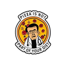 You Not Gonna Starve Pin,Funny Lapel Pins for Backpacks Bags & Hats Cute Brooch Pins for Men Women Dr.Now Clothing Accessories Jewelry Gifts (Pizza)