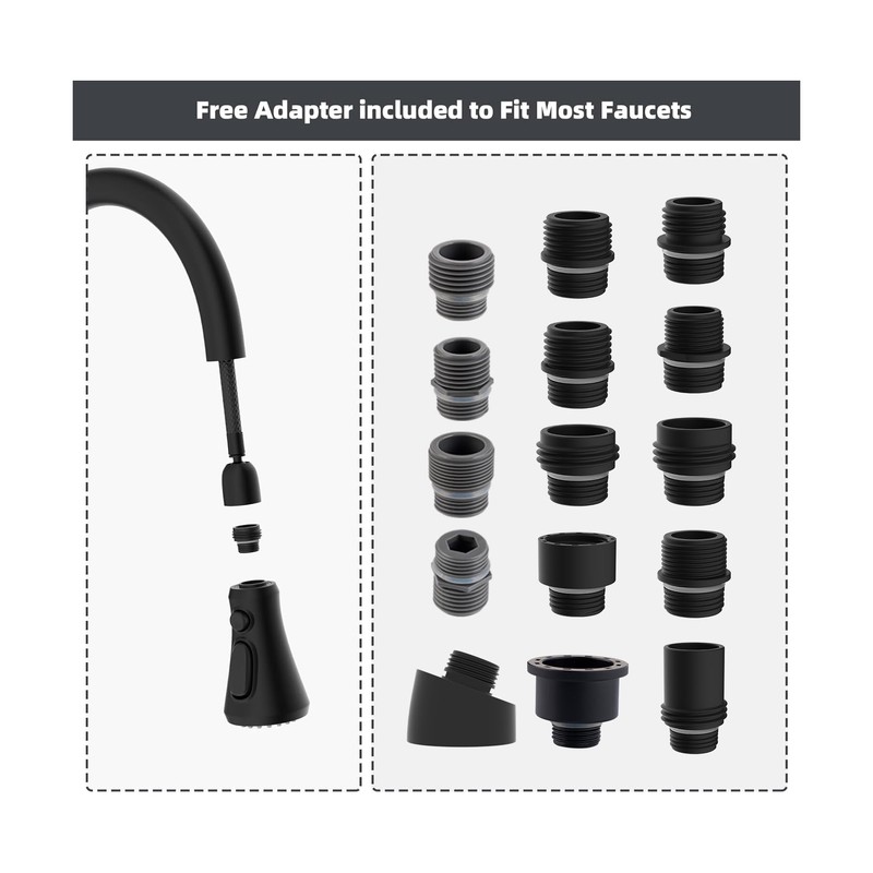 Hibbent Pull Down Spray Head for Kitchen Faucet, NSF/ANSI/CAN 61