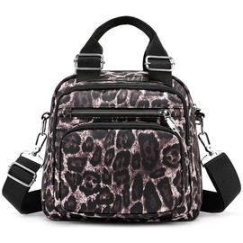VARLIVOO Mode Damen Schultertasche Frauen Kleine Umhängetasche Rucksack Handtasche College Camping Reisen Taschen Crossbody Bag Wasserdichtes Polyester Panther