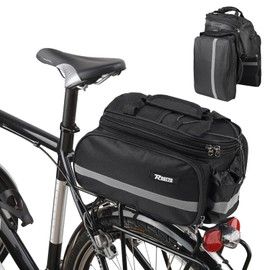 ROGTYO Bike Pannier Bag 27L Bike Storage Bag Pannier Durable Bike Saddle Bike Bags with Rain Cover for Riding,Multi-Function Bicycle Rear Seat Trunk Panniers Pouch Cycling Accessori