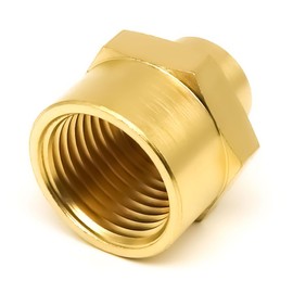 AHFMANG 3PCS Brass Pipe Reducing Coupling 1/4" NPT Female x 1/2" NPT Female Pipe Fitting