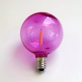 Fantado Fuchsia / Hot Pink LED Filament G50 Globe Shatterproof Energy Saving Color Li...