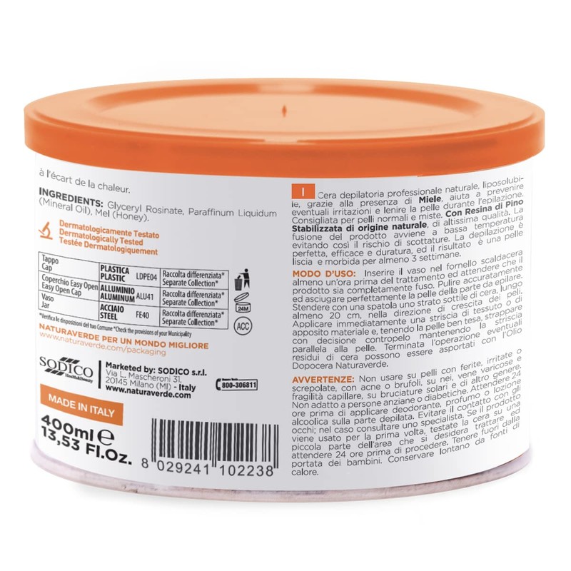 Naturaverde Hypoallergenic Pine & Beeswax Epilation Wax 400ml