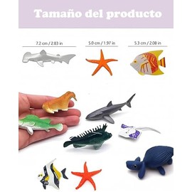 56 Animales De Juguete, Animales Marinos y Animales De La Selva, Set Educativo con Modelos Detallados, Material De Plástico Duradero, Ideal para Apren