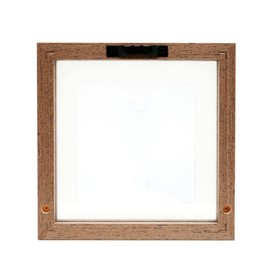 Fuji Color 408519 Flowy Frame, SQ BR Square, Brown x Transparent, Floating Feel, Dried Flowers, Trading Card Ticket