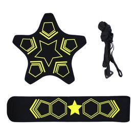 PolyMath Football Kick Trainer, Soccer Trainer Soccer/Volleyball/Rugby Training Aids Hands Free Throw Solo Practice Equipment for Kids and Adults with Adjustable Belt Elastic Rope Fits Ball 3, 4,and 5