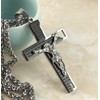 HZMAN Men's Stainless Steel Cross Crucifix Bible Prayer Pendant Necklace