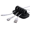 JacobsParts Cable Clip Holder Weighted Desktop Cord Management Fixture (Black)