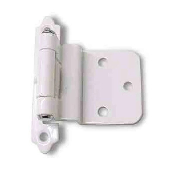 Pair 3/8" Inset/Offset White Self Closing Hinge Amerock