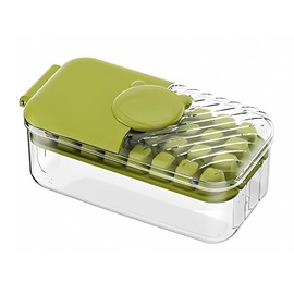 Food-Grade Ice Cube Tray, Quick-Release 32 Ice Cube Mold with Press Design - BPA-Free Kitchen Essentials (Green)
