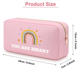 Makeup Bag for Girls Daughter Inspirational Quotes Cosmetic Bag Birthday Graduation Gift for Best Friend Sister Teen Girls Double Side Positive Quote Makeup Zipper Pouch Toiletry Bag