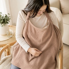 Breathable Nursing Cover for Breastfeeding – Lightweight Muslin Privacy Shawl for Home, Travel & On-the-Go Feeding