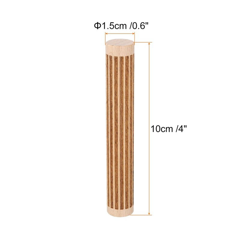 sourcing map Wood Clay Roller 4" Straight Lines Pattern Rolling