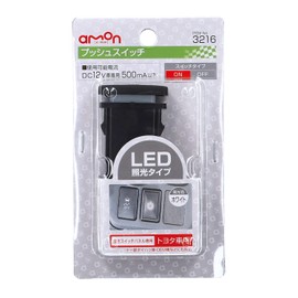 amon ON-OFF push switch (for TOYOTA vehicles), 12 VDC 500mA, illumination color: white 3216