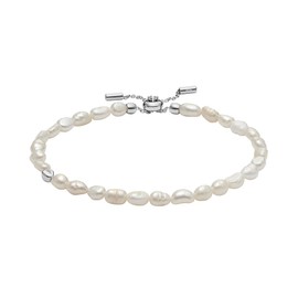 Skagen Women's Agnethe Pearl White Freshwater Pearl Slider Bracelet, SKJ1833040