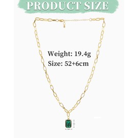 KGDUYC 1 Piece Multi Layers Birthday Stone Necklace, Gold Silver Paper Clip Necklace, Rectangular Pendant, Birthday Gift for Women, Christmas, Valentine's Day, Mother's Day