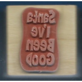 No Brand SANTA I'VE BEEN GOOD Christmas Gift Tag NEW Wood Mount Craft Hobby RUBBER STAMP
