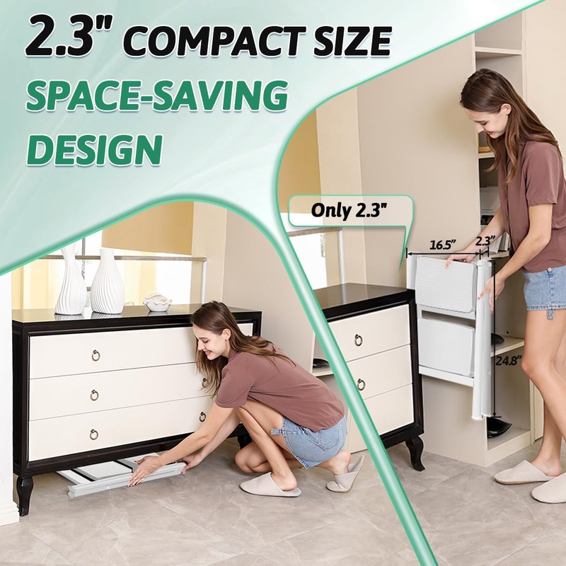2 Step Ladder Folding Step Stool, OOSOFITT 330 Lbs Load